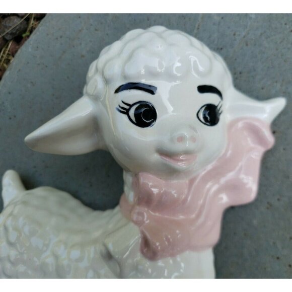 Little Bo Peep Lamb Wall Décor MCM Ceramic Nursery Irene Smith Anthropomorphic - Picture 3 of 12